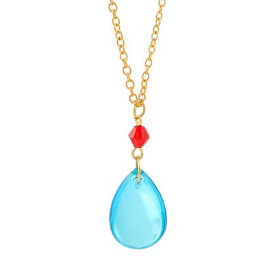 China Punk Fashion Howls Moving Castle Resin Water Droplets Pendant Necklace for Women Cosplay for sale