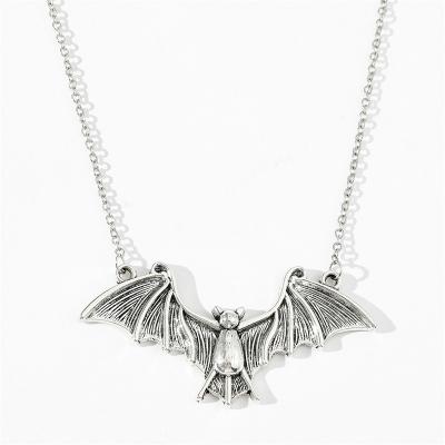 China Punk Cool Gothic Choker Bat Wing Necklace Charm Matching Demon Gothic Bat Pendant Necklace for Men Women for sale