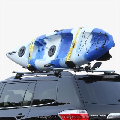 China Car Roof Top Mounted 2 Kayak Canoe Surf Carrier J Rack 22.2*2.0mm for sale