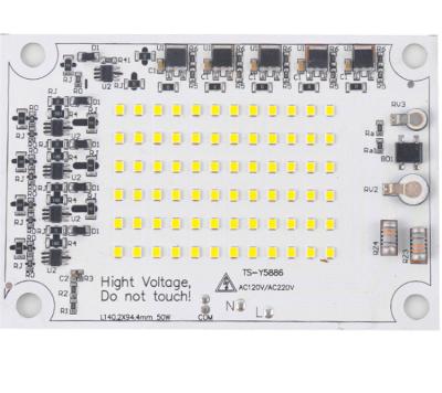 China PCB 110V 220V 140*94mm Voltage PF0.9 4KV Surge 20W 30W 50W LED Flood Light Ac Wide DOB Driverless LED Driver for sale