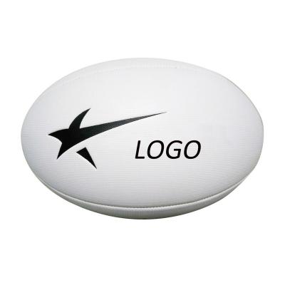 China 2022 Customized Soft Touch Good Quality Rugby Strain Ball PVC #5 White Professional Rugby Union Ball for sale