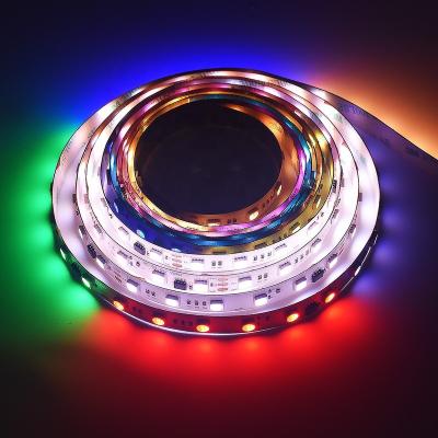 China Residential RGBW LED Strip Digital Accessible Light SMD5050 60leds/m 10Pixels/m UCS2904 LED Flex Strip for Party Bedroom Decoration for sale