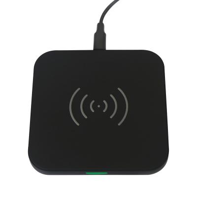 China Black Mobile Phone Square Shape Fast Wireless Charger For Mobile Phone Fast Charger Charging iPhone 5W for sale