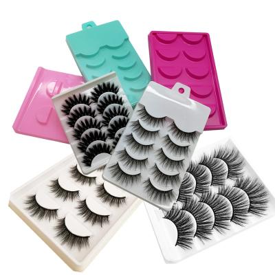 China Thick Wholesale Custom Box Packaging Natural False Eyelash Silk Lash Lashes 3D Mink Lashes Vendor With Colorful Lash Book for sale