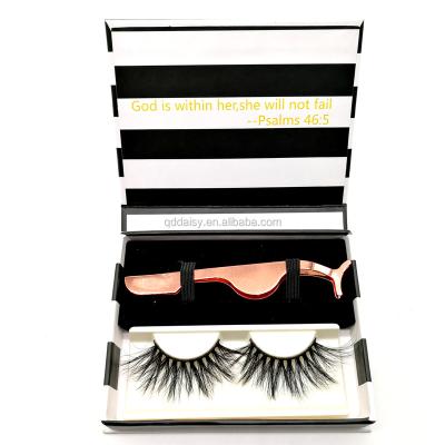 China Super Flexible Custom Private Label 25mm Long 3d Mink Eyelashes Set, 100% Real Natural 3d Mink Eyelashes Bundle for sale