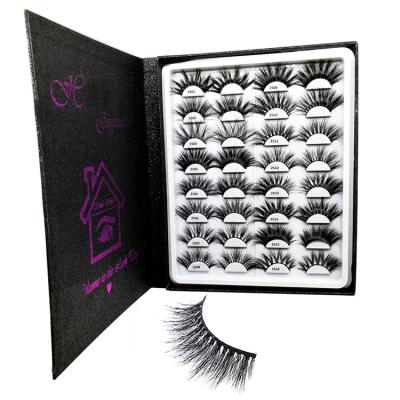 China Super Flexible Wholesale Individual Private Label False Eyelashes Custom Eyelash Packaging Box 100% 3D Real Mink Fur Lashes for sale