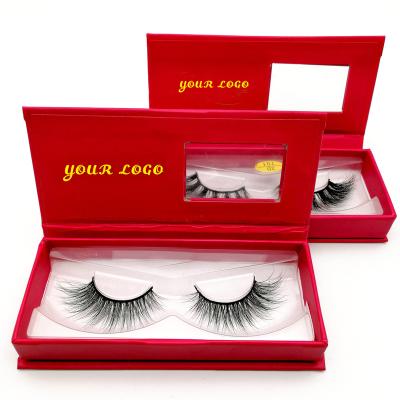 China Super Flexible Custom Eyelash Mink Strip Lashes 100% Mink 3d Eyelashes Handmade Own Brand Real 3d Mink Eyelash for sale