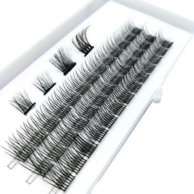 China Deep New Arrival 2021 Pre Segmented Wholesale High Quality Lash Extension DIY Group Faux Mink Eyelashes Segment Lashes Kit Seller for sale