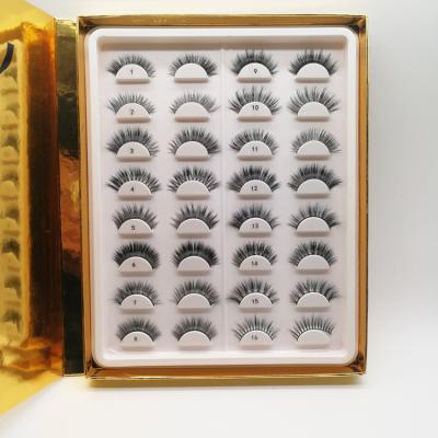 China Wholesale Private Label Super Flexible High Quality 3d Mink Fake Eyelashes UK Amazon, Custom Box 3d Mink Strip Eyelashes Eyelashes for sale