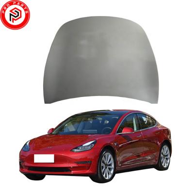 China Pro Manufacture Car Auto Repair Aluminum Engine Hood Parts For Tesla Model 3 Engine Hood Cover for sale