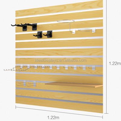 China Display Use With Different Accessories MDF Slat Melamine Laminated Wall Panel With Low Price for sale