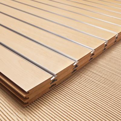 China Contemporary Durable Heavy Duty MDF Slatwall For Retail Stores Products Display for sale