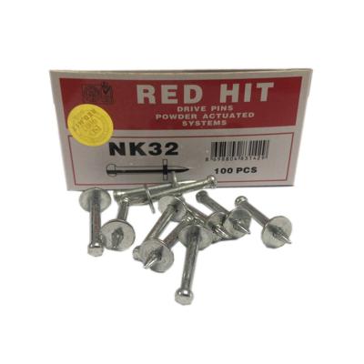 China Flat Shot NK32 Nail Drive Pin With Metal Washer for sale