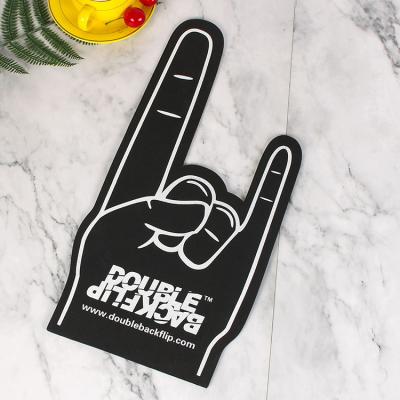 China Custom Promotion Logo Victory Classic Sponge Cheering Foam Finger Foam Hand for sale