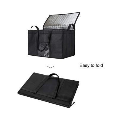 China Large Waterproof Collapsible Cooler Bag Portable Food Cake Insulated Bag Waterproof Aluminum Foil Box Ice Pack Lunch Box Delivery Bag for sale