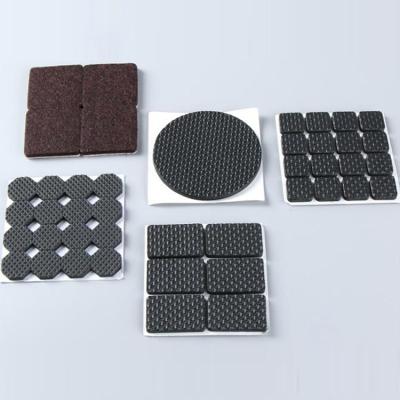 China Best Quality Eco-Friendly And Durable Self Adhesive Slip Foot Pad Furniture Table Chair Non Felt Mats for sale