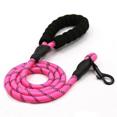 China Promotional Wholesale Pet Lead Rope Heavy Duty Soft Foam Handle Padded Reflective Nylon Dog Leash for sale