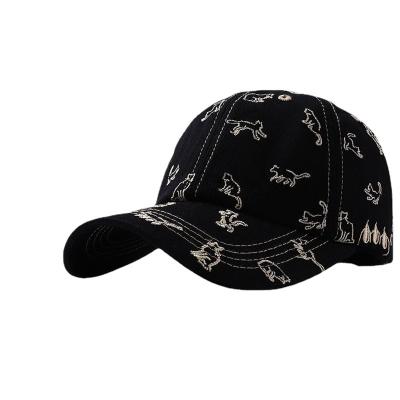 China Shading Fashionable Outdoor Casual Hats Sports Hats Sun Hats Accessories Cat Embroidery Baseball Caps Men Top Women's Hats for sale