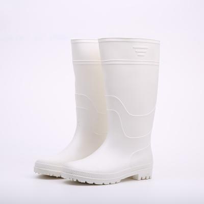 China Low Power Cheap Anti-slippery Anti-slippery Factory PVC Oil Resistant White PVC Sanitary Rain Boots GB005 for sale