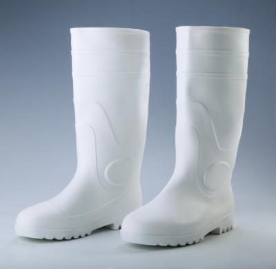 China Cheap Anti-slippery Anti-slip PVC Safety Oil Factory Factory White Sanitary Industrial Rain Boots For Food Factory for sale