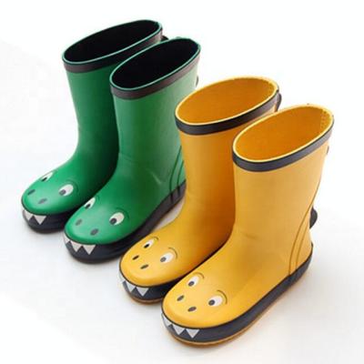 China Rubber Kids Dinosaur Design Rubber Cartoon Waterproof Soft Rain Boots for sale