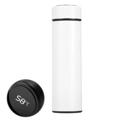 China 2020 Sustainable ECO 500ml Smart Touch Led Cup Temperature Travel Stainless Steel Vacuum Thermos Water Bottle for sale