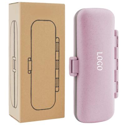 China Eco-Friendly Custom Weekly Pill Organizer Wheat Straw Pill Dispenser Container Medicine Case 2020 7 Day Pill Box for sale