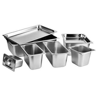 China Eco-friendly High Quality Normal Disposable European And American Stainless Steel GN Pan Food Storage Container for sale