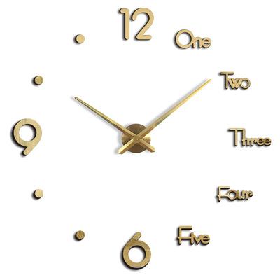 China Creative Acrylic Frameless Home Decoration DIY Wall Clock Europe 3D Digital Pendulum Pendulum for Office Home Living Room Decor for sale