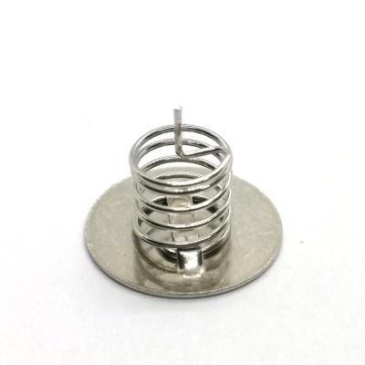 China HXD 0.4mm Tapered Battery Contact Spring With Plate Base for sale