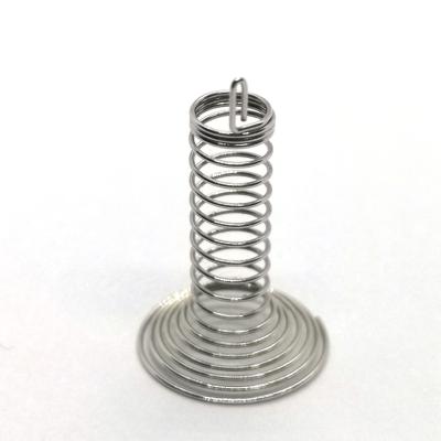 China HXD 0.4mm Taper Nickel Wire Tall Turn Battery Contact Spring for sale