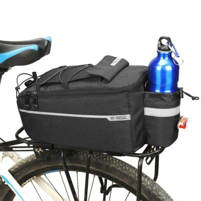 China Waterproof Rear Pannie Rack Bicycle Pannier Bag Bike Bicycle Saddle Bag With Water Bottle Holder 27*15*18 for sale