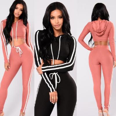 China 2022 Wholesale New Arrival Custom Cotton Sportswear Gym Sweatsuit Breathable Jogging Custom Women Set Tracksuit for sale