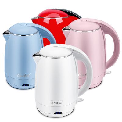 China 360 Stainless Steel Two Layer Degree High Quality Low Rotation Electric Kettle 1.8L 1500W Electric Kettle for sale