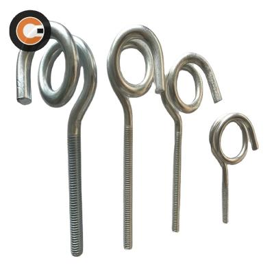 China Galvanized Steel Braid Hook Eye Bolt Carbon Steel For Electric Power Fittings for sale