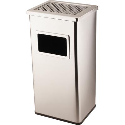 China Sustainable High Grade Stainless Steel Trash Can Hotel Household Flip Trash Can for sale