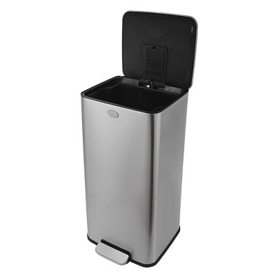 China New High Quality Polishing Finish Pedal Viable Stainless Steel Pedal Waste Bin Waste Bin Dust Bin For Indoor for sale