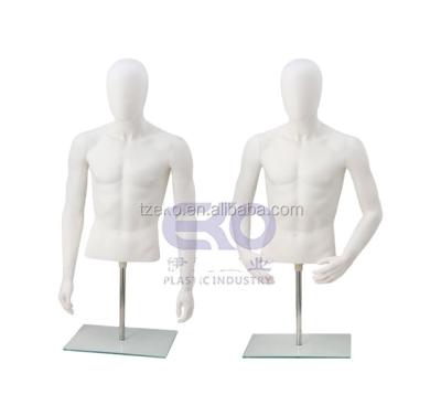 China Shatterproof White And Black Male Custom Torso Mannequin for sale