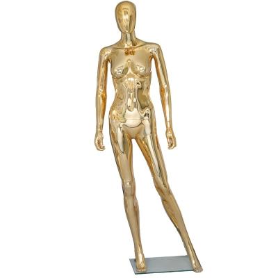 China FULL BODY WITH Gold BOTTOM female chrome mannequin full body for sale for sale