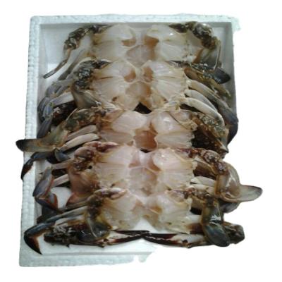 China whole round Fresh cut crab Frozen Blue Swimming Crab raw material block in stock for sale