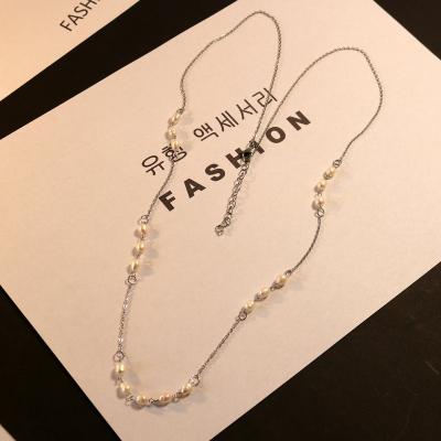 China CLASSIC Korean High Quality Jewelry Baroque Freshwater Pearl Pearls Women Classic Style Necklaces Long Luxurious Necklace for sale