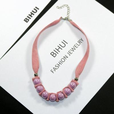 China Trendy unique fashion korean style choker necklace for women bright soft pearls with quality sliver strand costume jewelry wholesale for sale