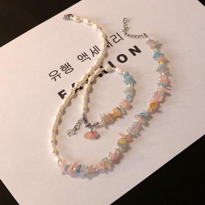 China High Quality Jewelry Set Necklace and Bracelet Jewelry Set Energy Stone Bracelet Degauss Necklace Natural Crystal Stone Jewelry for sale