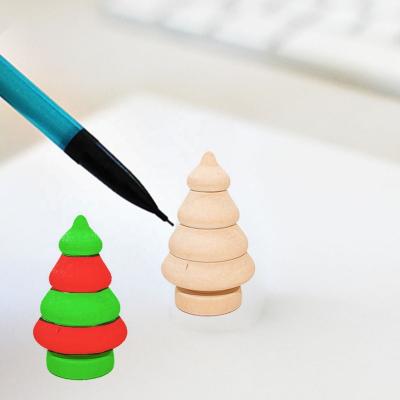 China Children Educational Peg Doll Christmas Tree Diy Wooden Empty Handmade Peg Dolls Unpainted Wooden Creativity for sale