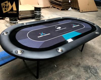 China 84 Inch Cheap Price MDF Board 9 In 1 Person Single Game Table 9 Texas Hold'em Poker Table for sale