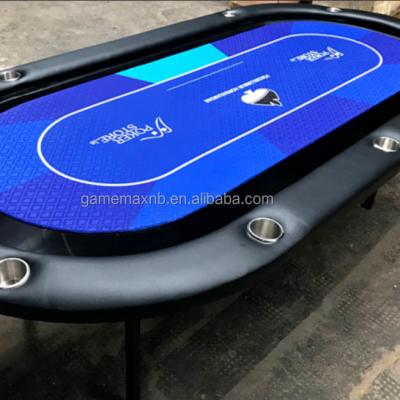 China MDF Board 84 Inch Deluxe Folding Poker Table With Folding Steel Leg for sale