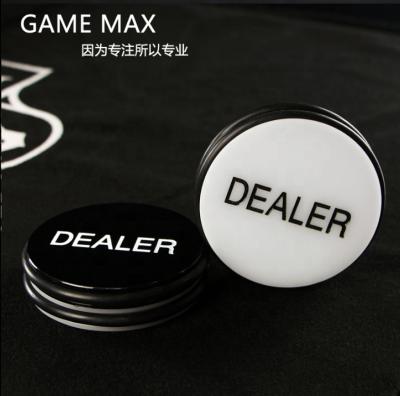 China Wholesale Casino Accessories Texas Table Game Used Acrylic Dealer Button With Rubber Ring for sale