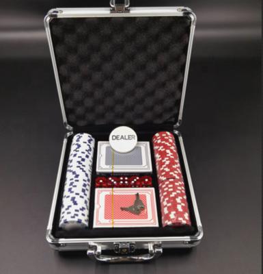 China ABS 100PCS G Dice 11.5 Poker Chips Set With Aluminum Case for sale