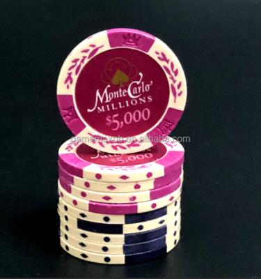 China 14 Grams of Custom Clay Chips, Monte Carlo Customized Stickers 2021-1007 for sale