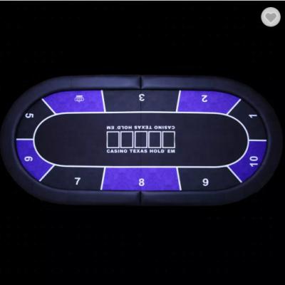 China MDF 2 Fold Oval Poker Table Top / Custom Heat Sublimation Printing Poker Table Top for sale